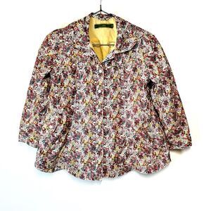Oilily Girls Floral Scalloped hem Jacket Size 128 or 6/7 US